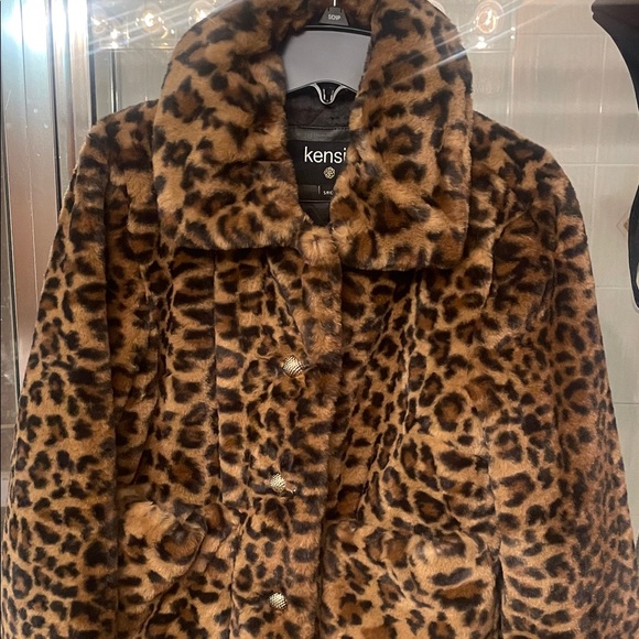 Kensie Jackets & Blazers - Kensie Animal Print Faux Fur Jacket